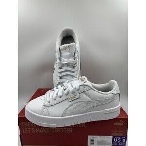 PUMA Court Sneaker, White, Women's Casual Low Top Leather Shoes Size 8 NEW